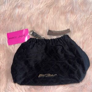Betsey Johnson Black Quilted Clutch